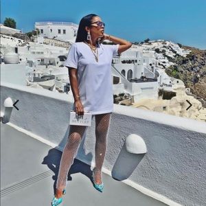 White diamond studded leggings.